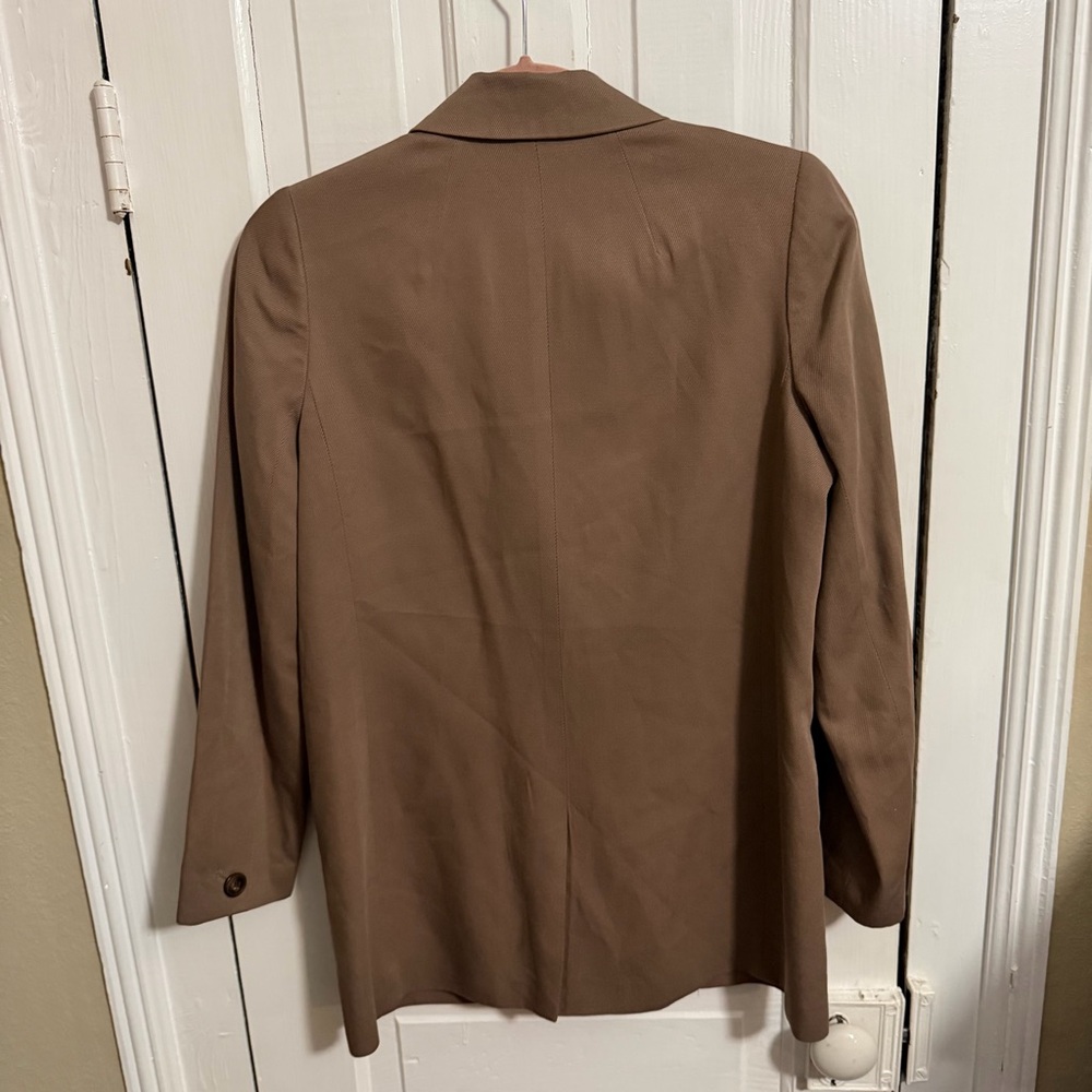 Madewell Drapeweave Caldwell Double Breasted Blazer Castle Rock Brown XS - Picture 4 of 9